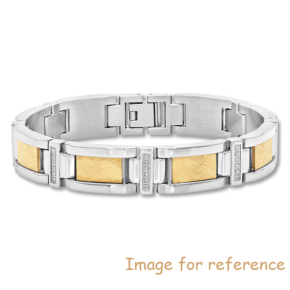 Custom men's bracelet in stainless steel