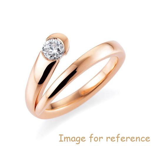 Custom wholesale 18k rose gold CZ ring it's perfectly pink