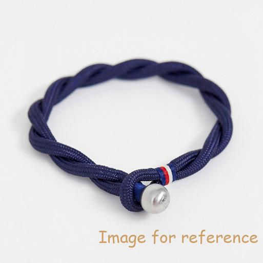 Custom woven bracelet in navy