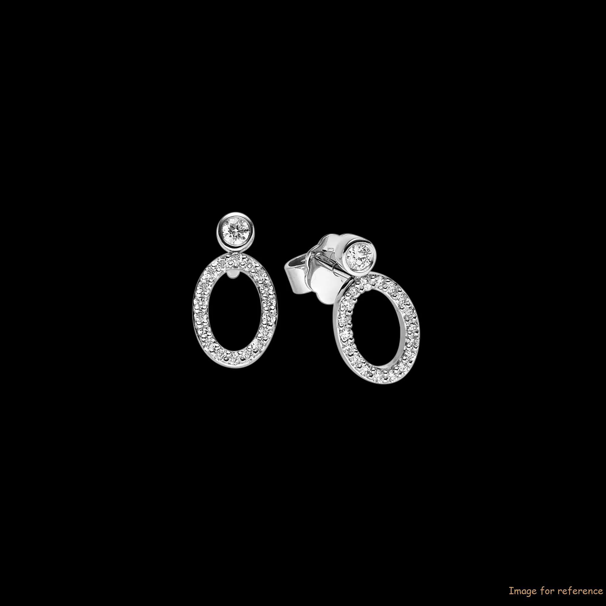 Girl CZ 925 silver stud earring