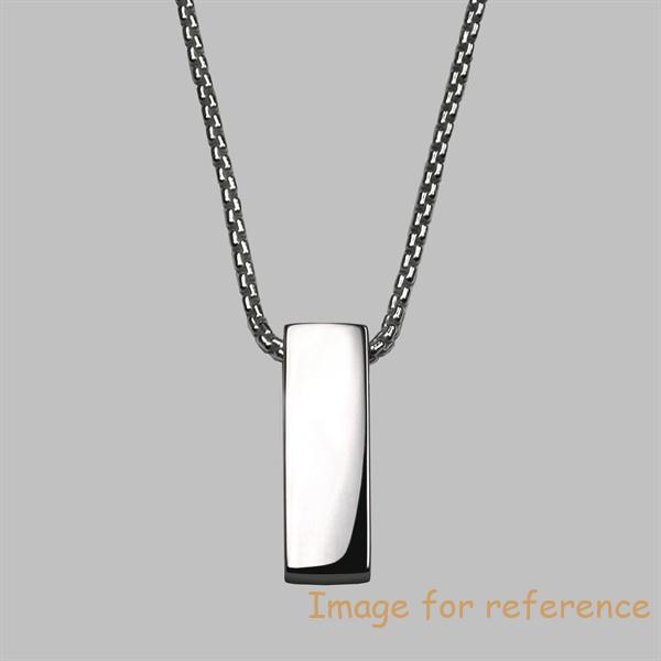 OEM Men Block Pendant Necklace Sterling Silver OEM Men Block Pendant Necklace Sterling Silver
