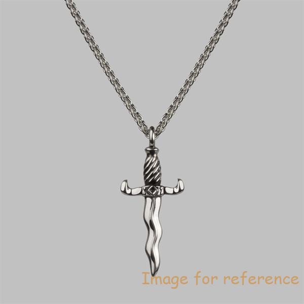 OEM Men Kris Dagger Pendant Collier Sterling Silver