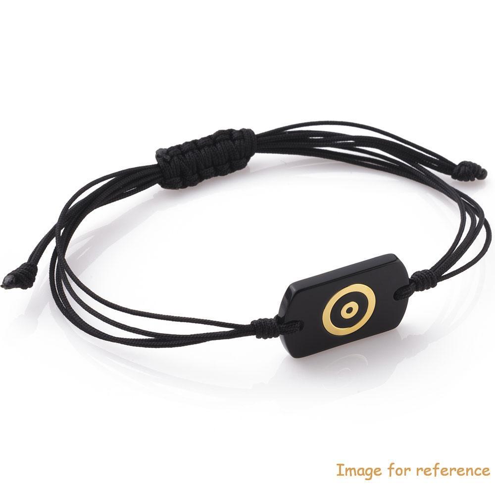 Custom OEM ODM mens 14K yellow gold cotton string bracelet supplier