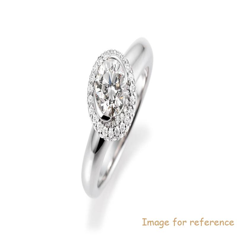 Custom design ring in rhodium plated 925 Sterling Silver