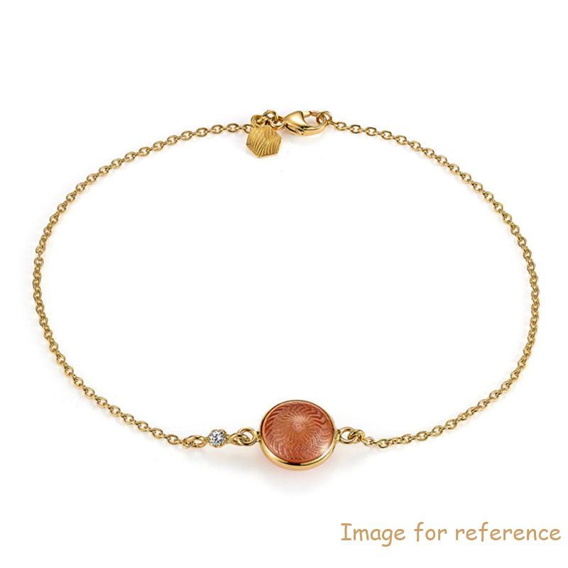 Custom white CZ stones with 14k yellow gold plating 925 silver bracelet manufacturer