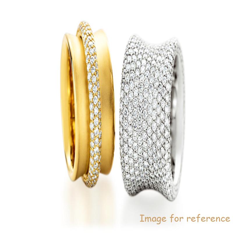 Wholesale custom 925 Silver yellow and white ring jewellery in 5A CZ stone