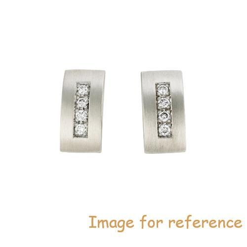 Custom made cz earrings with silver 925 18k plated or rhodium for white silver