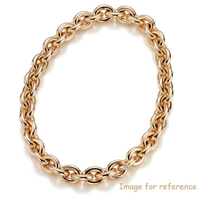 Designing and making fine bracelet jewellery in 18k yellow gold plated silver metal