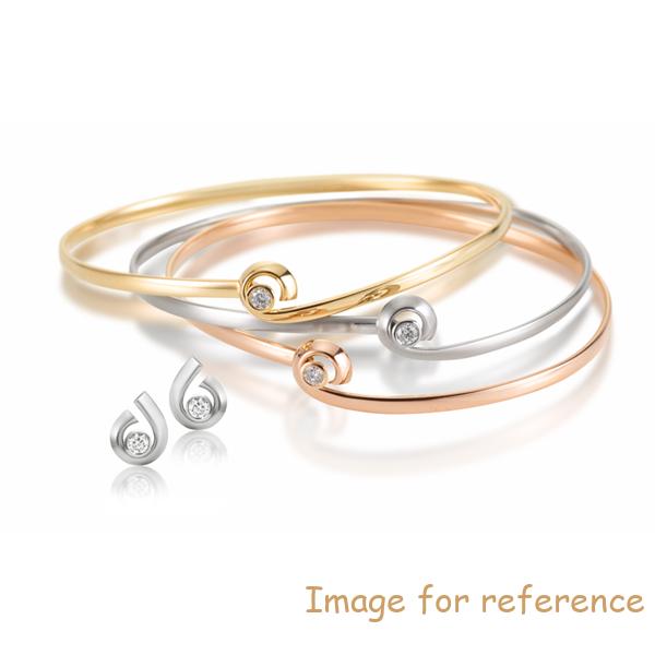 Rose and white gold plated earring bracelet ,international supplier and wholesaler of personalized jewelry
