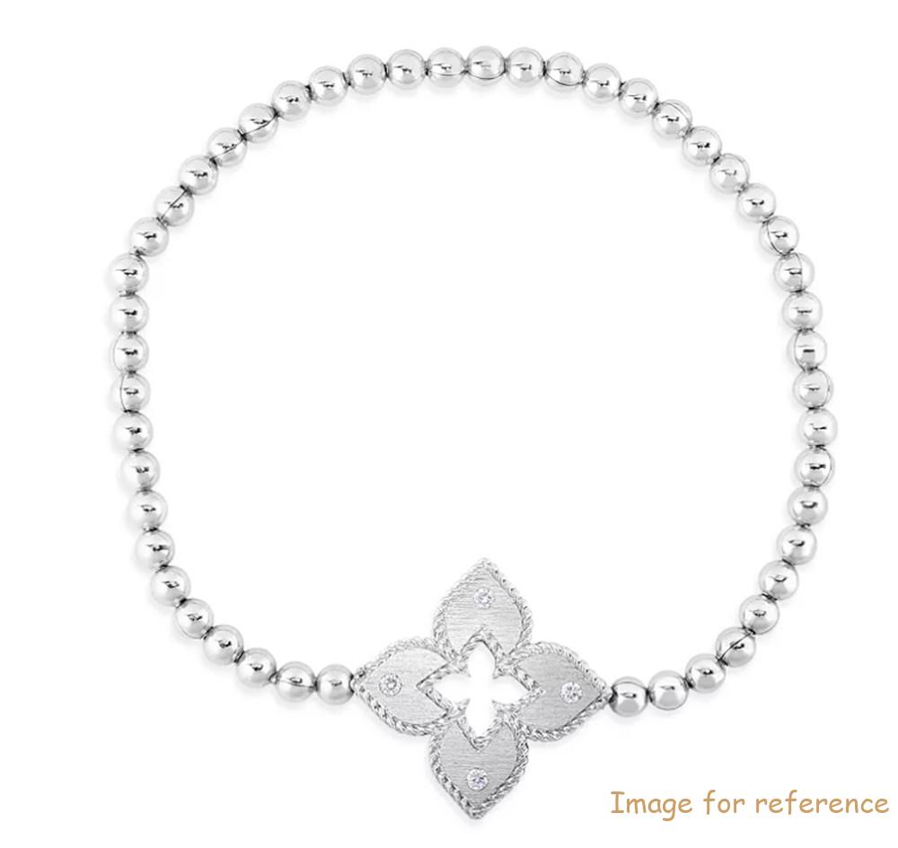 Belarus 925 silver jewelry supplier Personalized and custom 18K White Gold Vermeil Venetian Princess CZ Stretch Bracelet Belarus 925 silver jewelry supplier Personalized and custom 18K White Gold Vermeil Venetian Princess CZ Stretch Bracelet