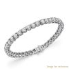 Belgian manufacturer of 925 silver jewelry Custom Design CZ Tennis Bracelet in 14K White Gold Vermeil
