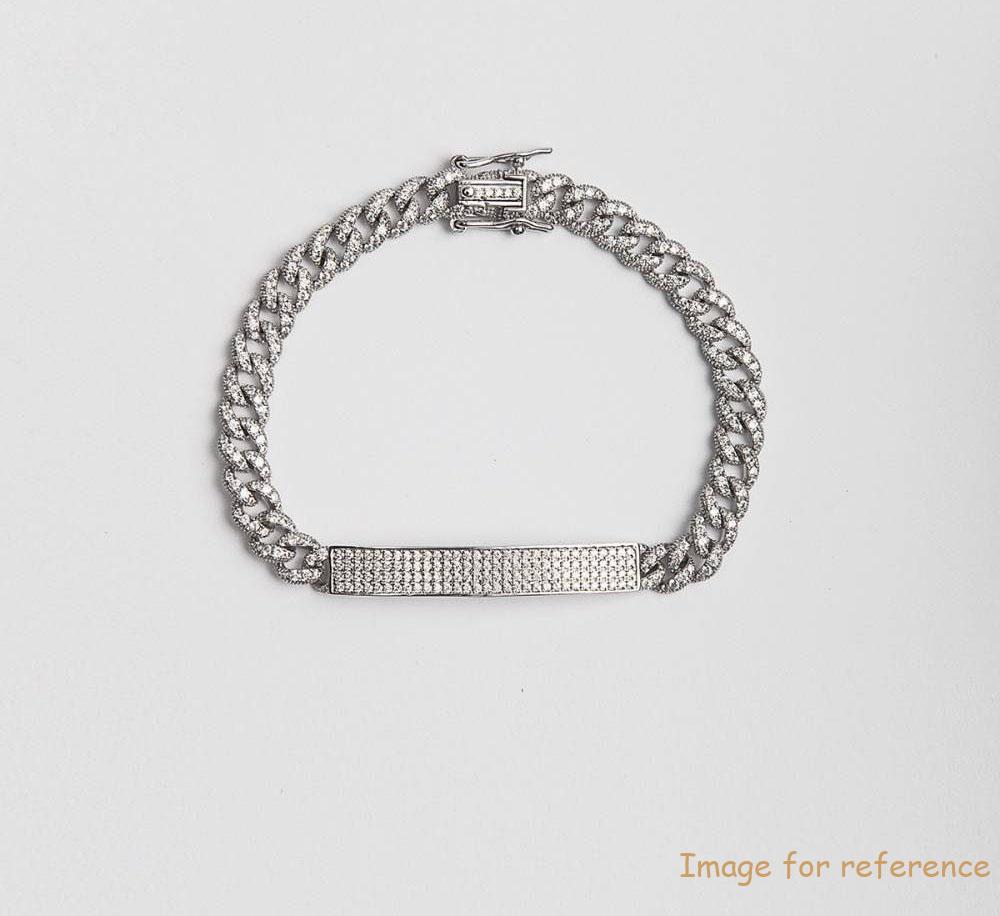 Custom made mens sterling silver chains bracelet jewelry manufacturer