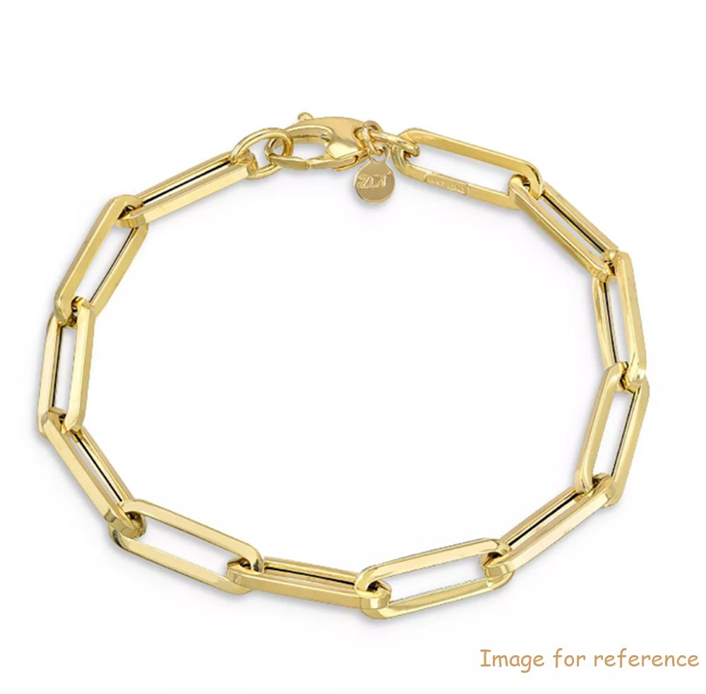 Países Bajos 925 silver jewelry manufacturer custom OEM ODM 14K Yellow Gold Extra Large Paper Clip Chain Bracelet Netherlands 925 silver jewelry manufacturer custom OEM ODM 14K Yellow Gold Extra Large Paper Clip Chain Bracelet