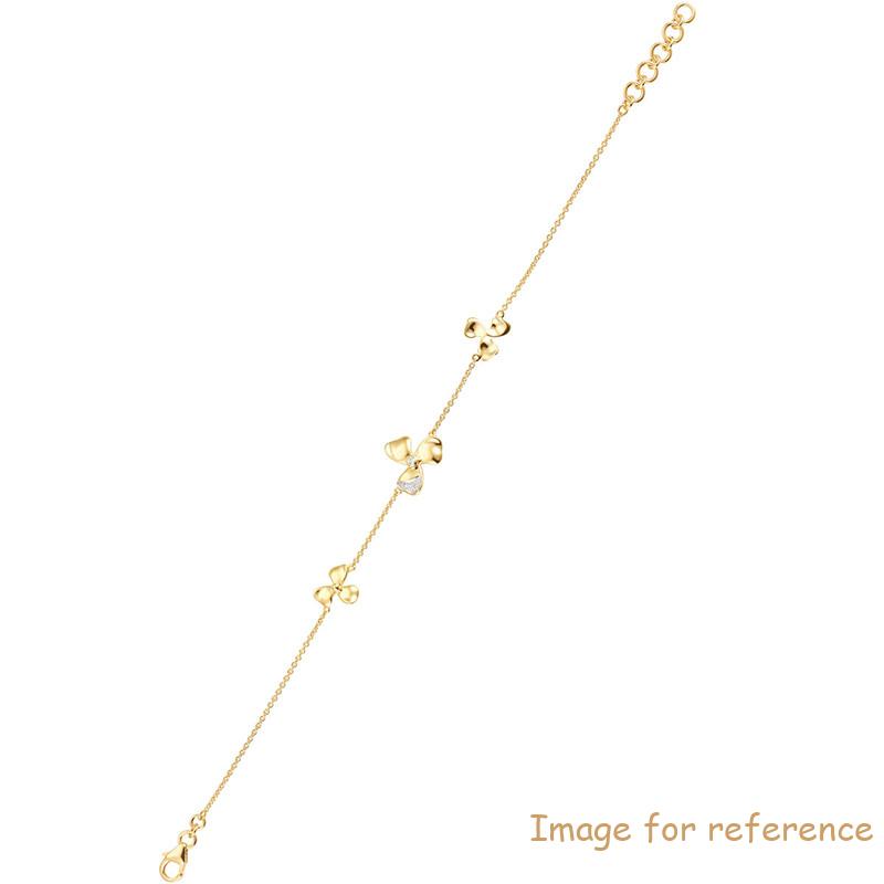 OEM ODM 18K yellow gold CZ bracelet for fine jewlery distributors, and retailers