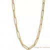 14K Yellow Gold Plated Extra Large Paper Clip Chain Necklace manufacturer OEM ODM