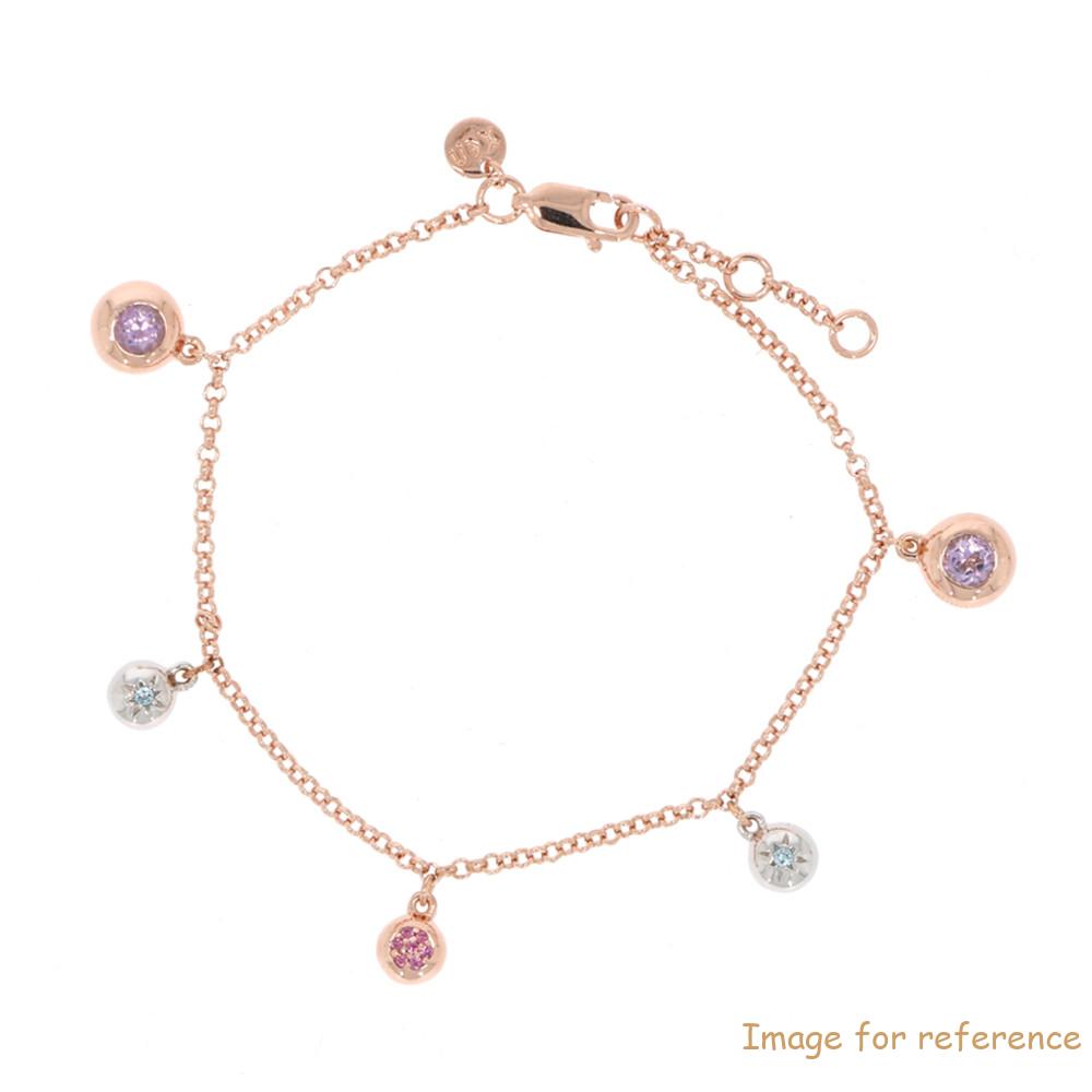 18k rose gold plated silver bracelet jewelry manufacturer