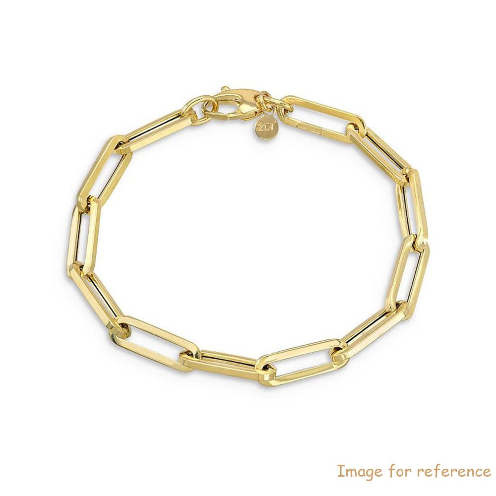 Niestandardowe hurtowe 14 -krotnie żółte złoto Extra Duża papierowa łańcuch Bransoletka Bransoletka Dostawca biżuterii