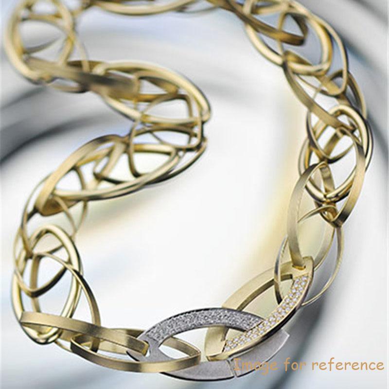 Custom wholesale 18K gold vermeil sterling silver CZ necklace with your drawings, sizes, lengths