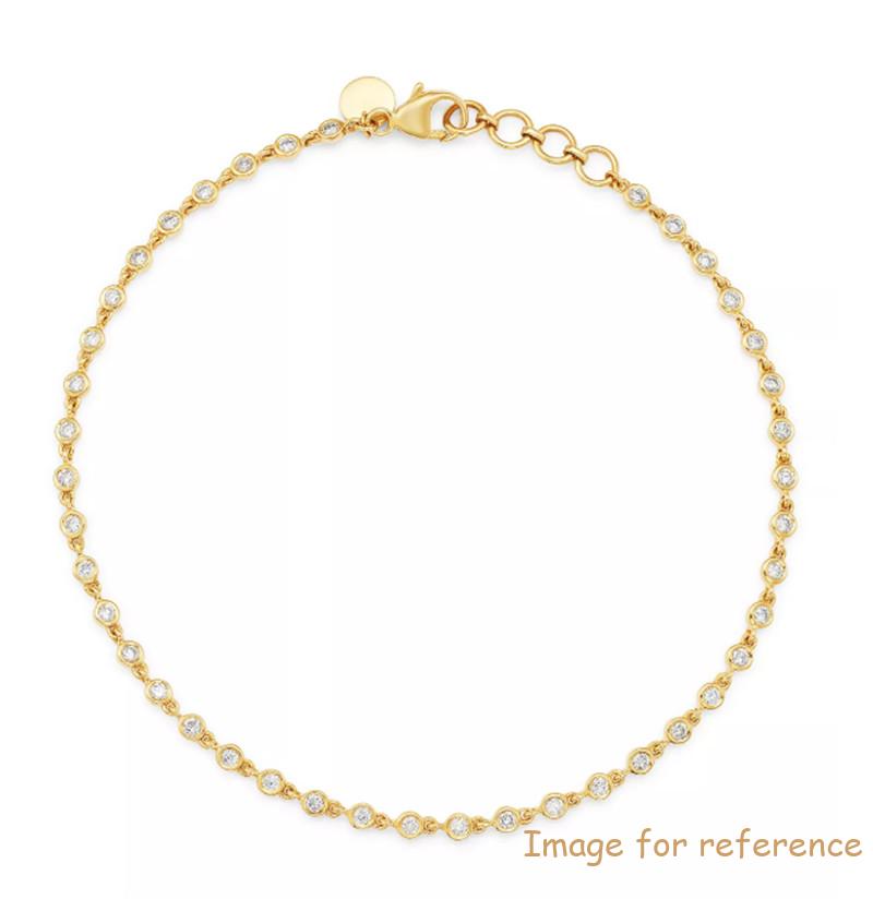 Diamond Bezel-Set Link Bracelet in 14K Yellow Gold, 0.65 ct. t.w. - 100% Exklusiv Diamond Bezel-Set Link Bracelet in 14K Yellow Gold, 0.65 ct. t.w. - 100% Exclusive