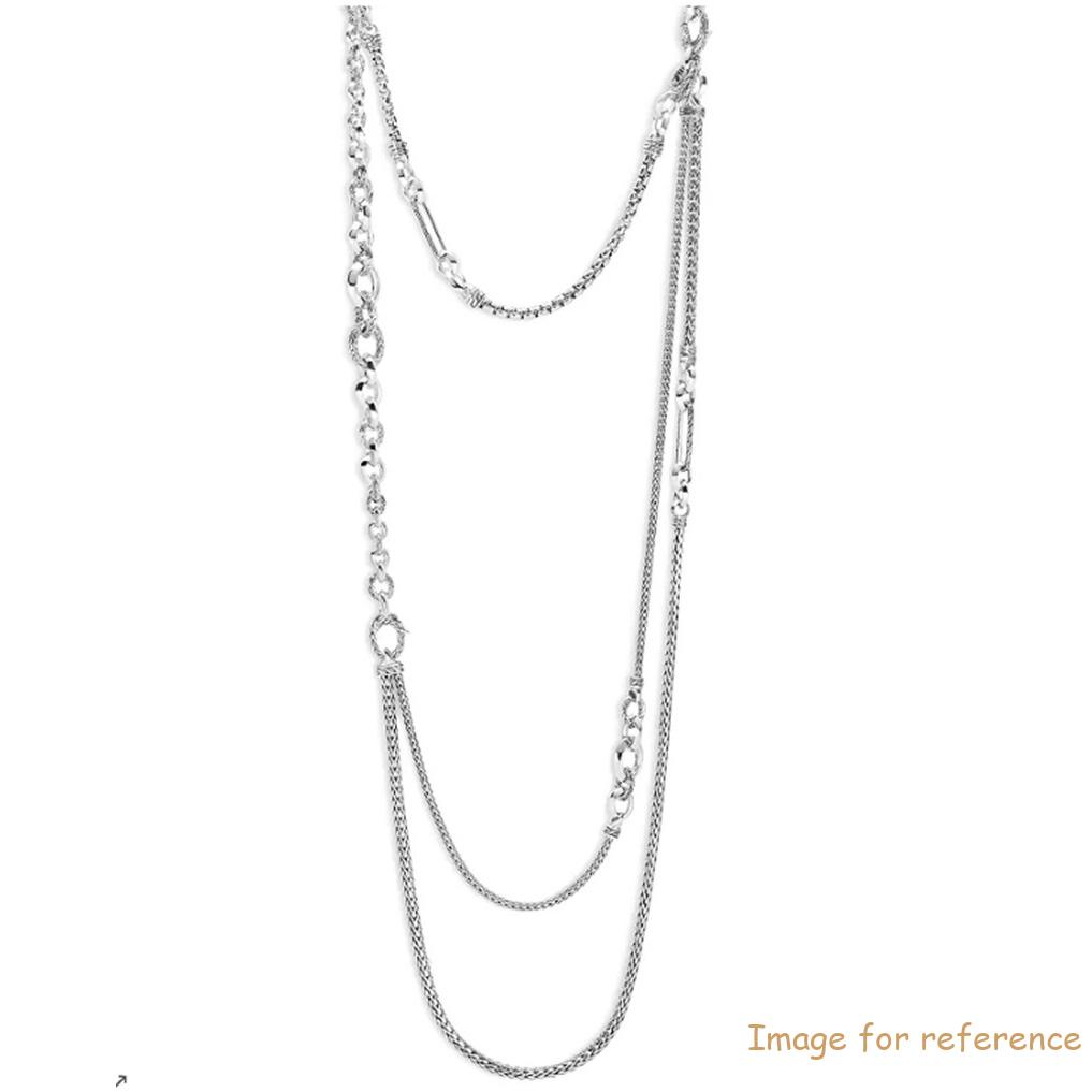 Jewelry OEM ODM manufacturter of Sterling Silver Classic Chain Layered Necklace