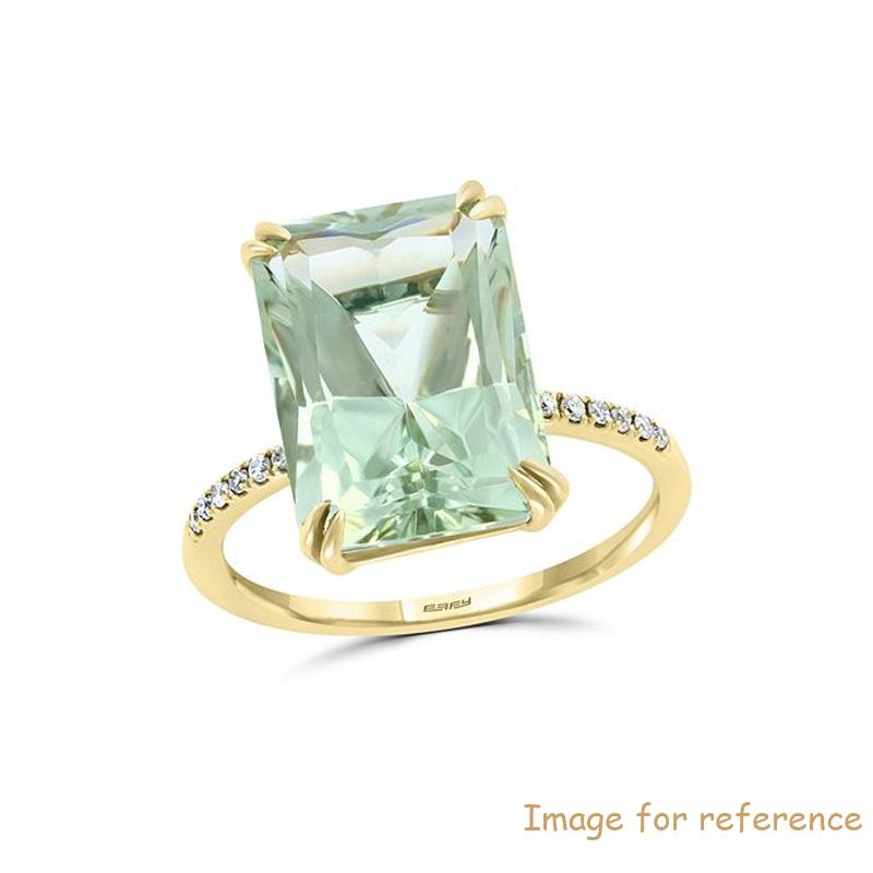 Jewelry customize manufacturer for Prasiolite & CZ Ring in 14K Yellow Gold Vermeil Jewelry customize manufacturer for Prasiolite & CZ Ring in 14K Yellow Gold Vermeil