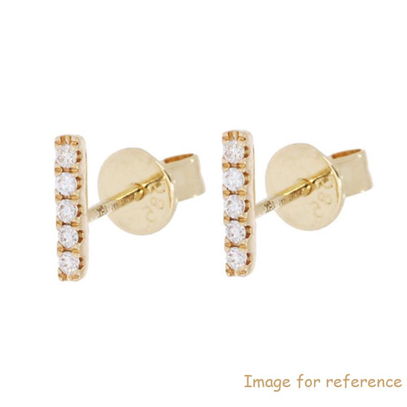 Jewelry private label custom wholesale cubic zirconia 925 sterlings silver earrings stud