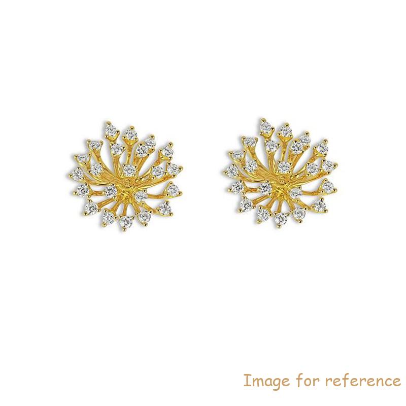Jewerly factory manufacture custom 18K Yellow Gold Luminus CZ Starburst Statement Earrings Jewerly factory manufacture custom 18K Yellow Gold Luminus CZ Starburst Statement Earrings
