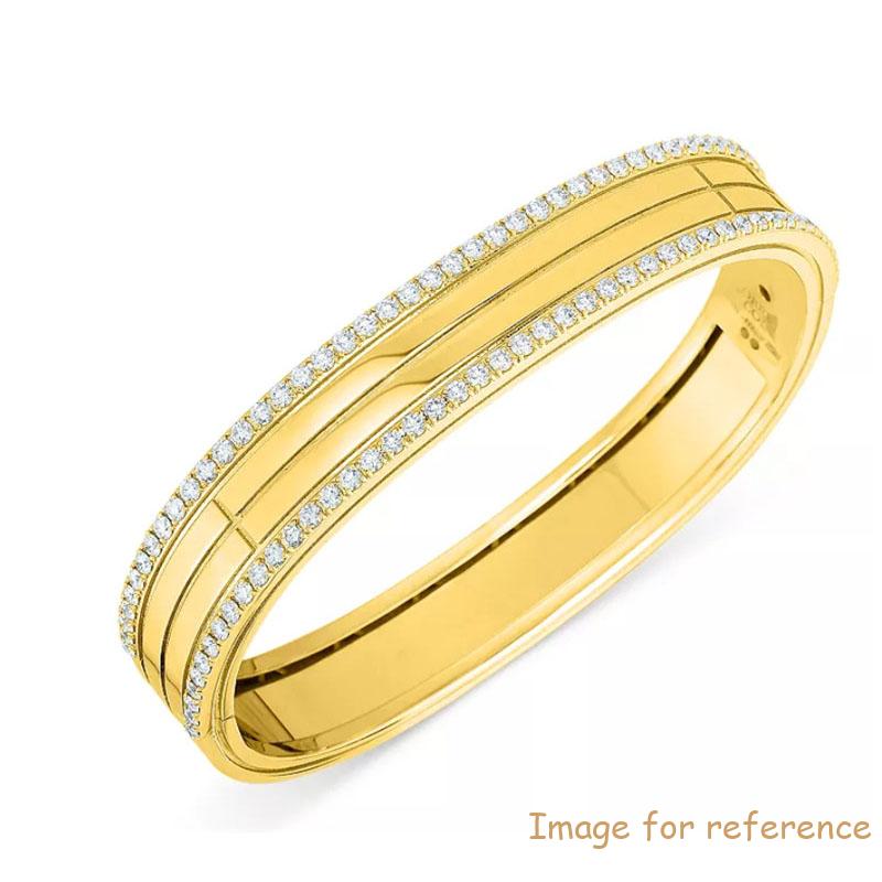 Making design 18K Yellow Gold Portofino CZ Bangle Bracelet manufacturer