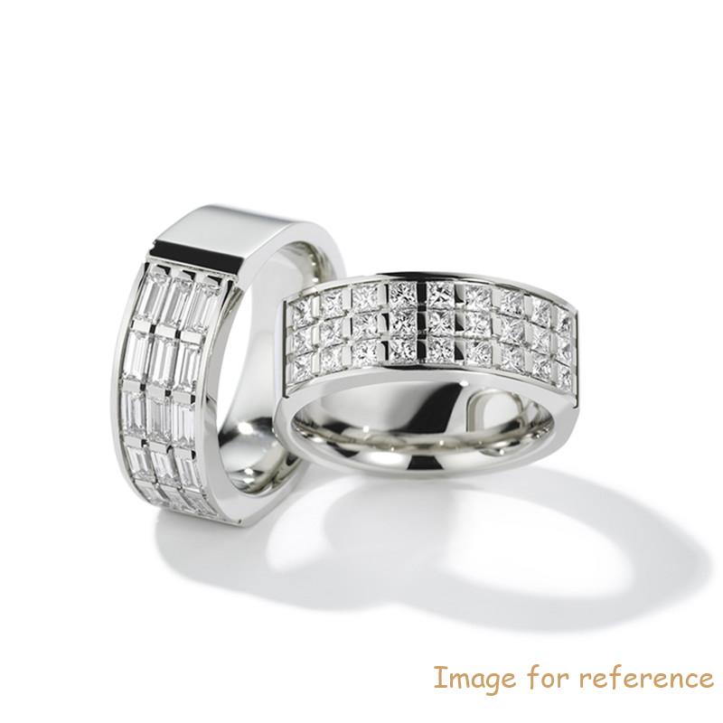 customized rhodium ring silver jewelry set with your design