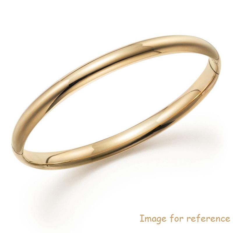 14K Yellow Gold Vermeil Hinged Bangle Jewelry supplier, custom bracelet for women