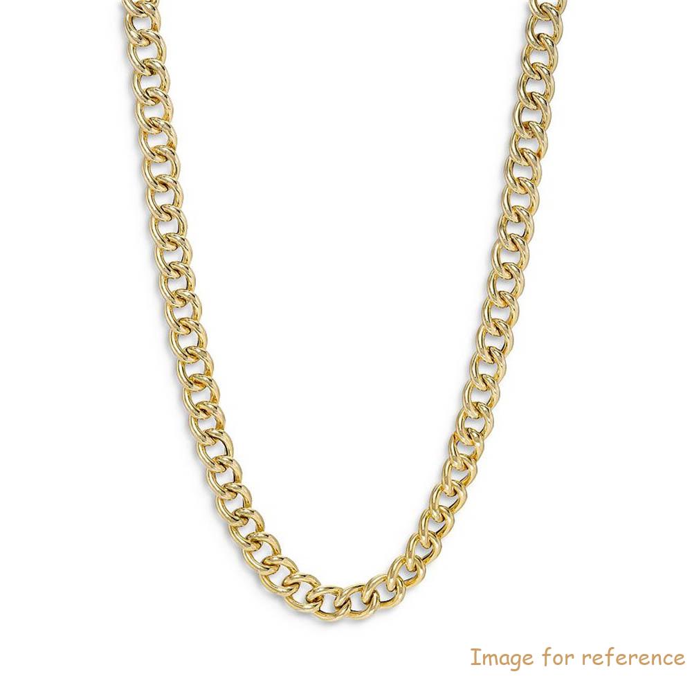 14K Yellow Gold Vermeil Large Curb Link Chain Necklace Customized jewelry manufacturer