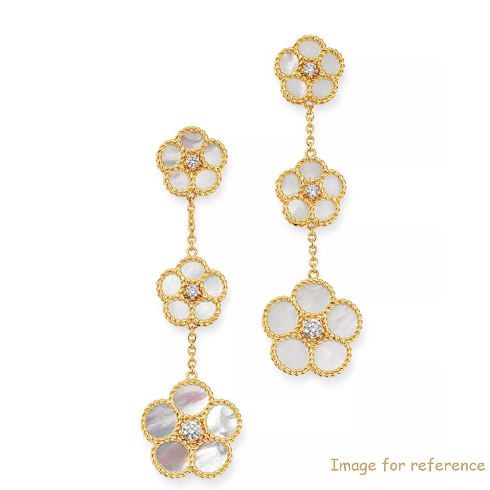 Custom Designed Pearl & CZ Drop Earrings jewelry in 18K Yellow Gold Vermeil Custom Designed Pearl & CZ Drop Earrings jewelry in 18K Yellow Gold Vermeil