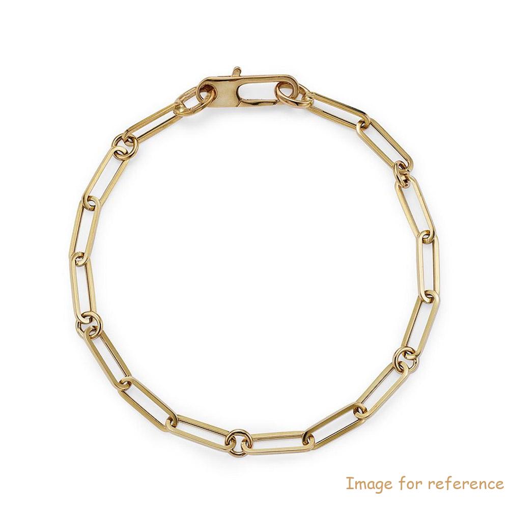 Custom Link Bracelet jewelry in 18K Yellow Gold vermeil on 925 argento sterling