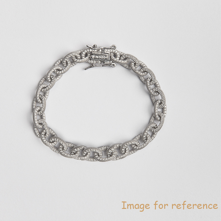 Custom jewelry design, OEM cubic zirconia rolo chain bracelet supplier