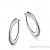 Custom jewelry for 18K White Gold Oro Classic Oval Hoop Earrings