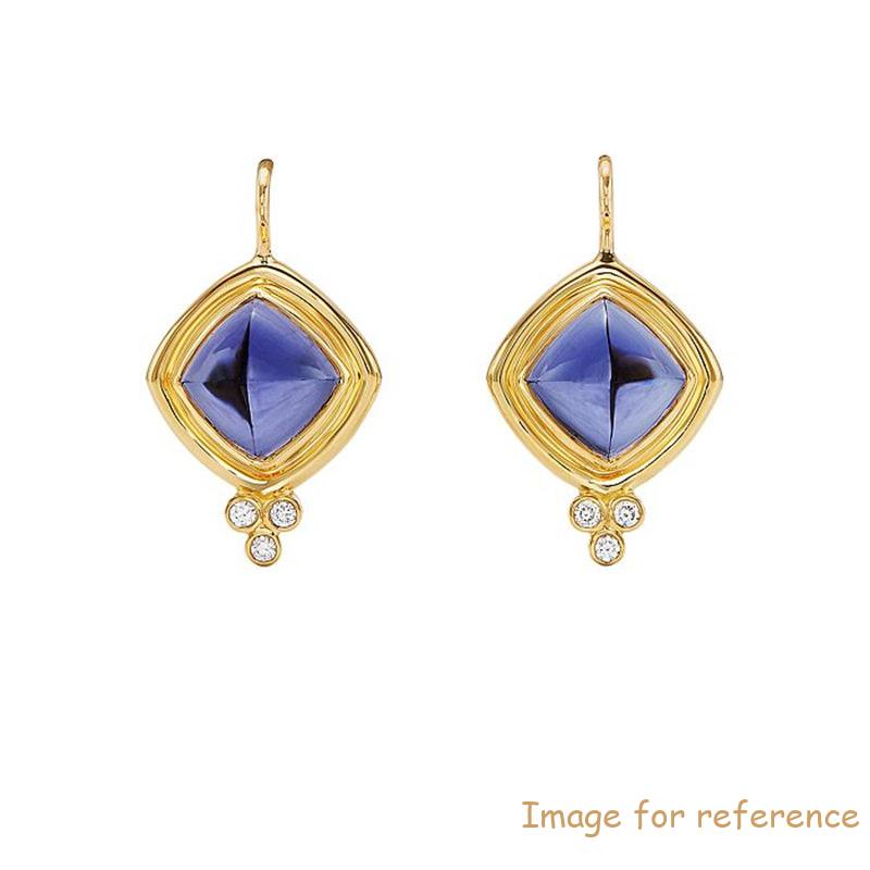 Custom Schmucklieferant, OEM ODM Temple St. Clair 18K Yellow Gold Classic Collina CZ Drop Earrings Collection