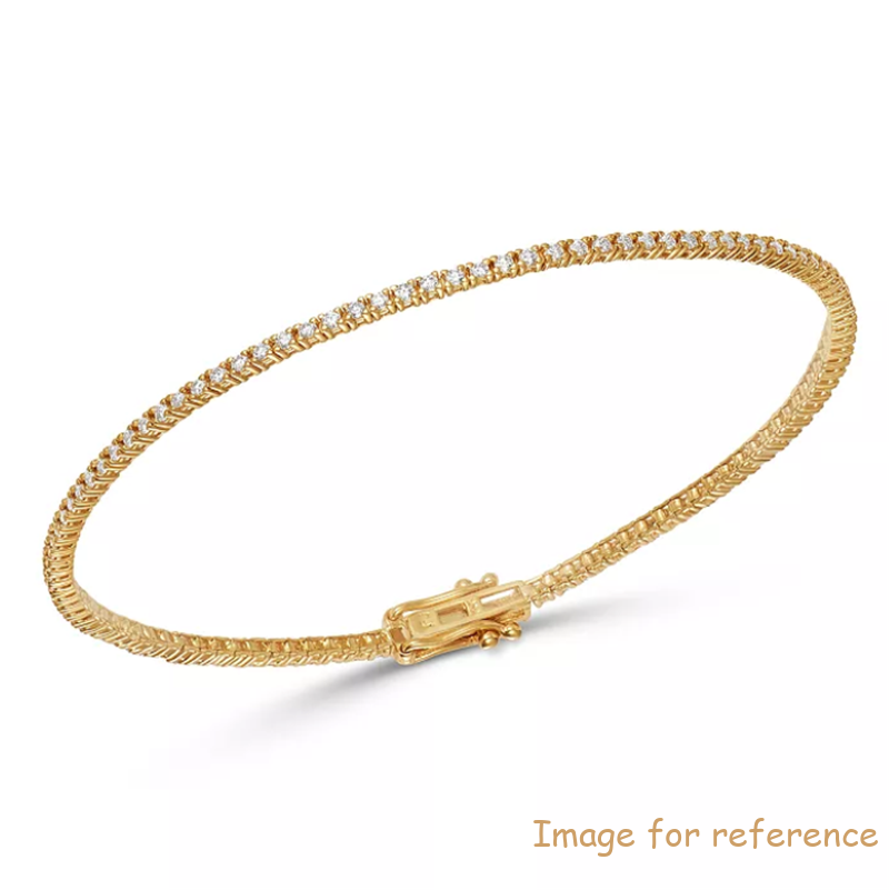 Custom made CZ Stackable Tennis Bracelets in 14K Yellow Gold, 14k Rose Gold & 14k White Gold Vermeil