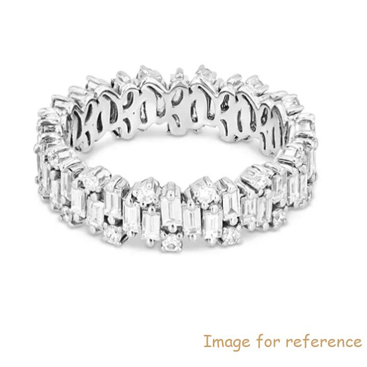 custom silver bracelet,18K White Gold CZ Fireworks Eternity Band jewelry supplier