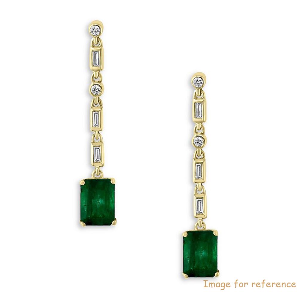 customize silver earrings jewelry supplier, CZ Drop Earrings in 14K Yellow Gold Vermeil