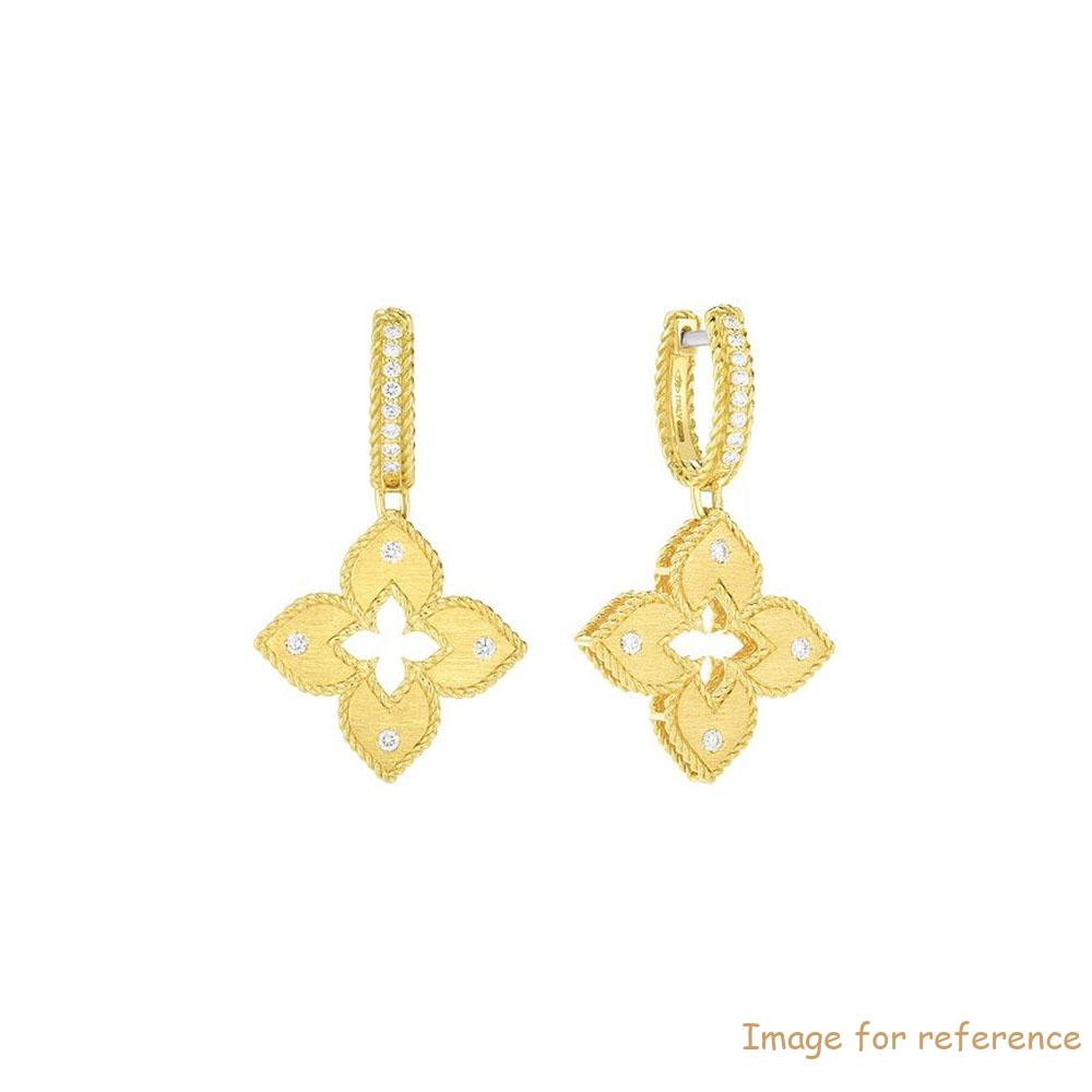 personalised earrings factory,18K Yellow Gold Filled Petite Venetian CZ Drop Earrings for women