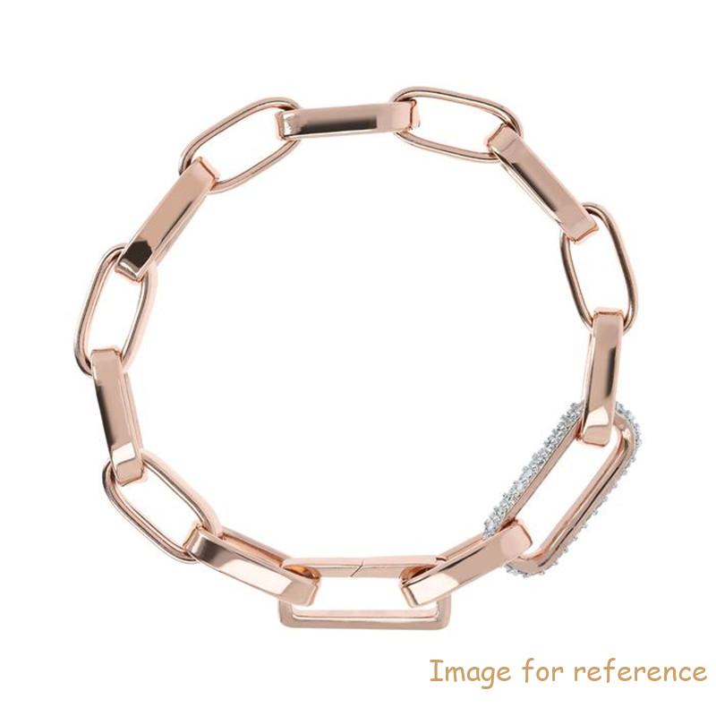 Custom jewelry Bold Forzatina Chain Bracelet with Pavé acoording your designs