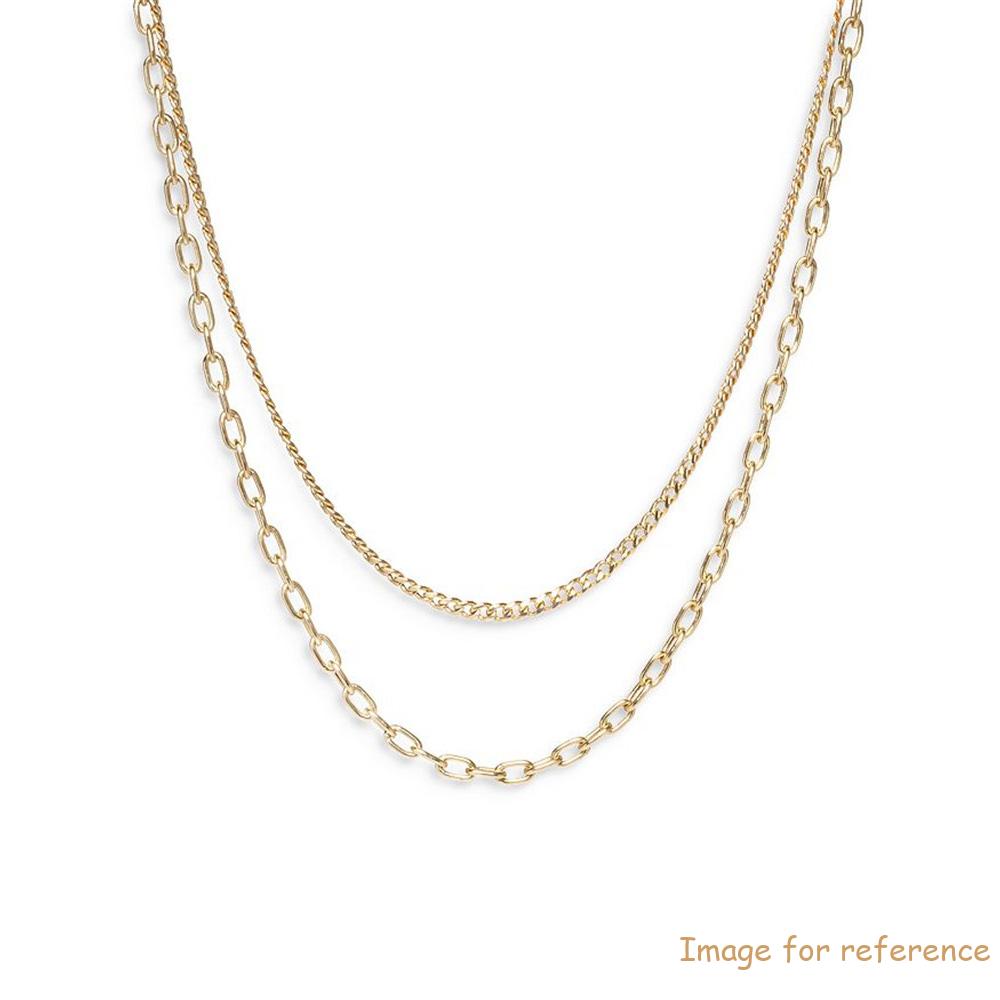 Custom made14K Yellow Gold Vermeil Double-Row Chain Necklace