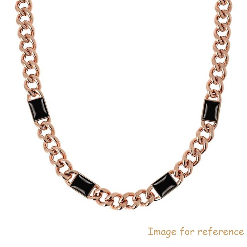 Custom nceklace, design Curb Chain and Cabochon Stones Necklace jewelry