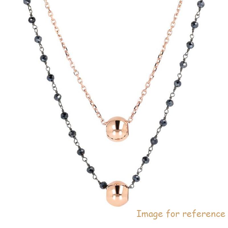 Custom necklace, OEM ODM Double Pendant and Natural Stone Double Strand Necklace