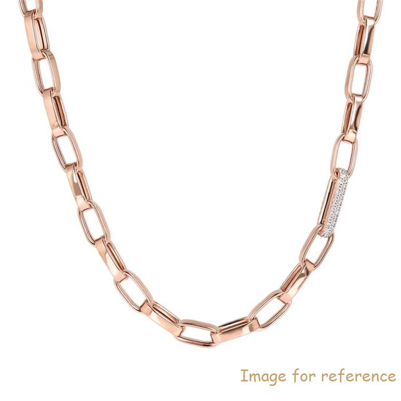 Custom necklace jewelry,Creat Design Bold Forzatina Chain Necklace with Pavé Detail