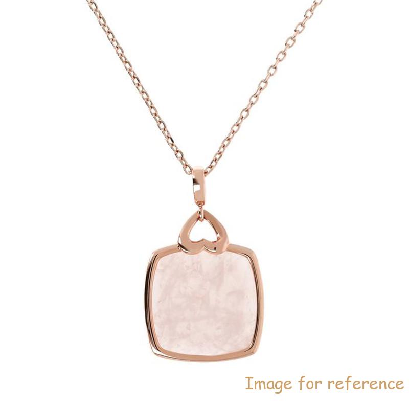 Customized Necklace with Square Pendant and Heart from 925 الشركة المصنعة للمجوهرات الفضية