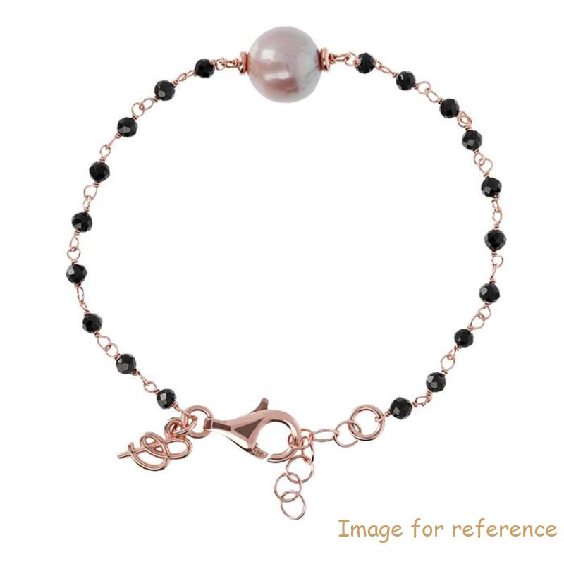 Design and Resell Black Spinel and Rose Pearl Bracelet