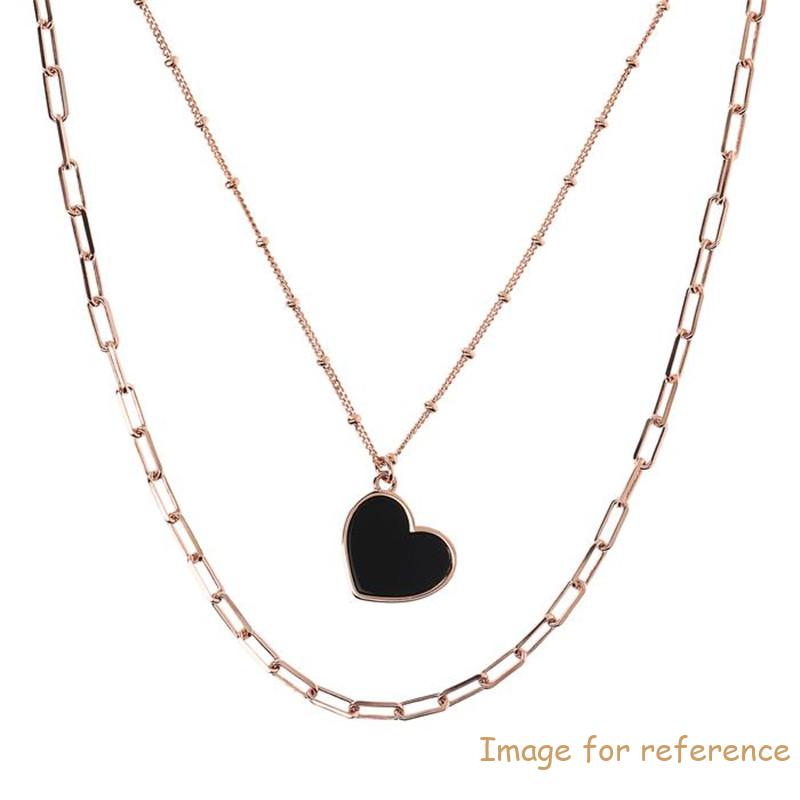 custom design silver jewelry for heart pendant two strand necklace