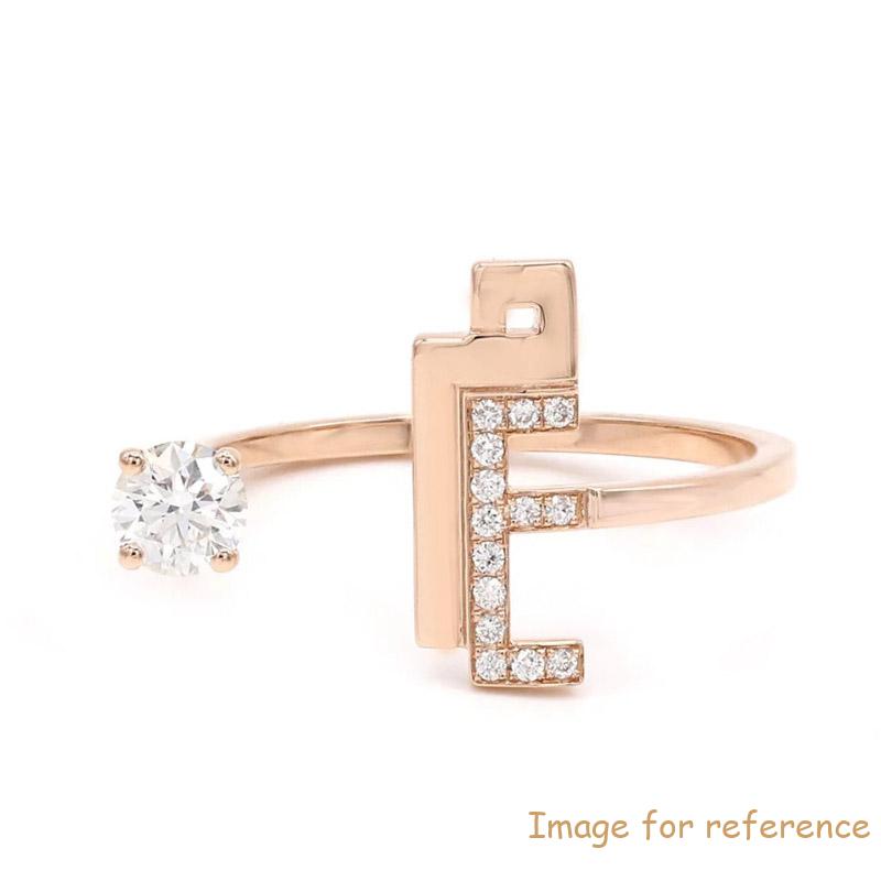 China odm ring in 18k rose gold vermeil in 925 silver with cubic zirconia