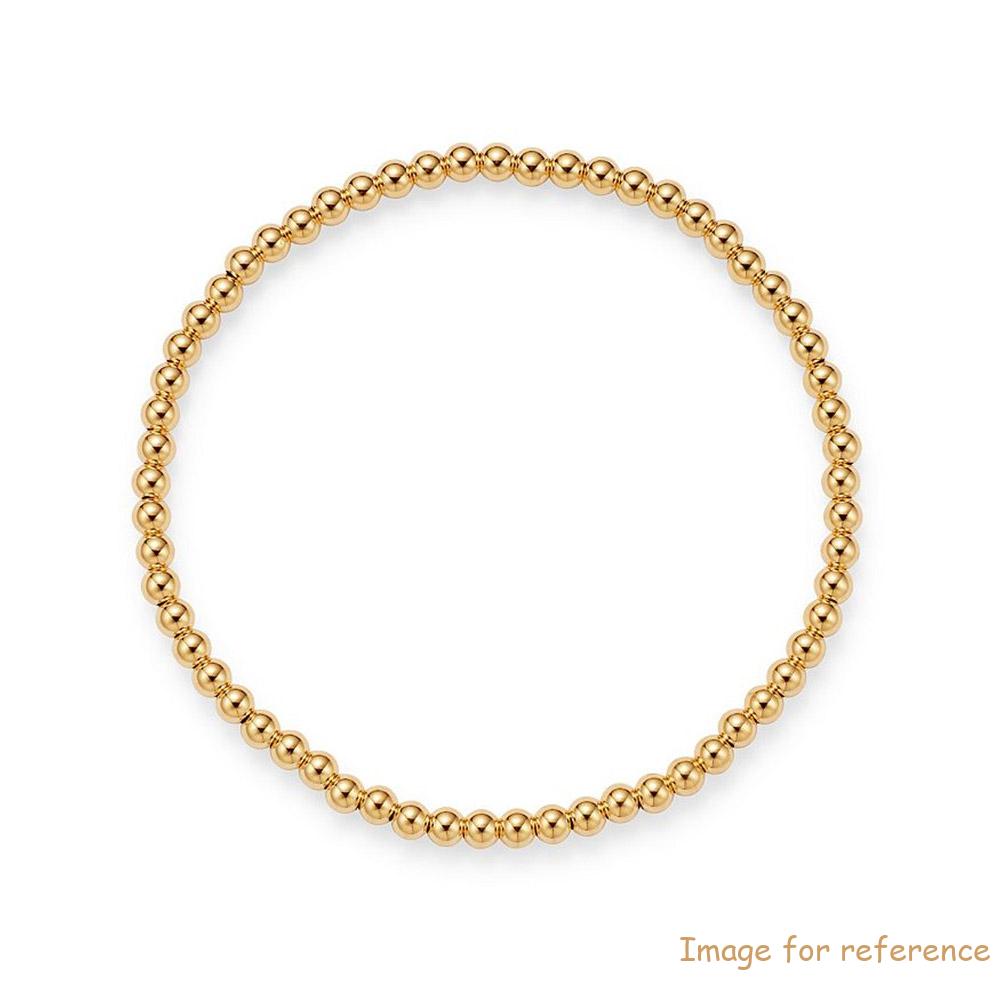 Custom design 14K Yellow Gold Vermeil Beaded Stretch Bracelet 925 sterling silver jewelry producer